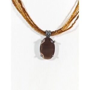 Premier Designs Solano Glass Pendant Necklace Multi Strand 18"